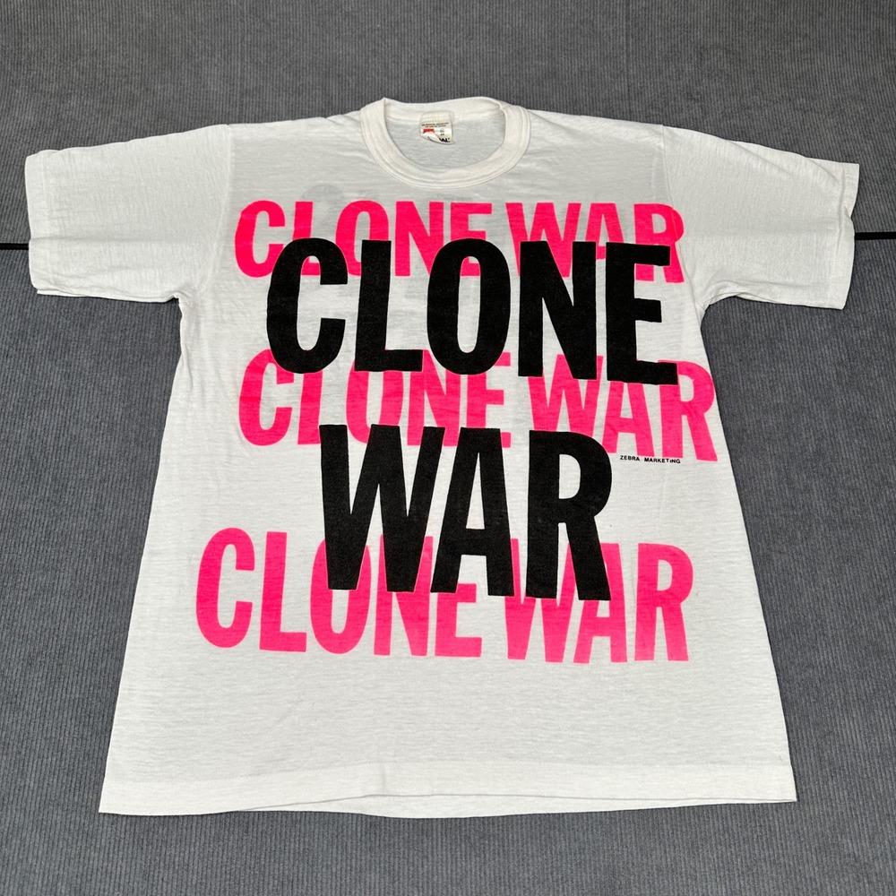 Vintage Culture Club War Is Stupid Clone War T-Shirt 80s Signal Single Stitch XL
